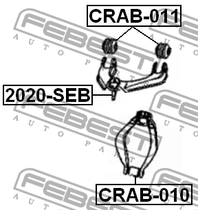 Сайлентблок верхн рычага CHRYSLER SEBRING/CIRRUS/STRATUS R/T 2004-2010 CRAB-011 CRAB-011 FEBEST