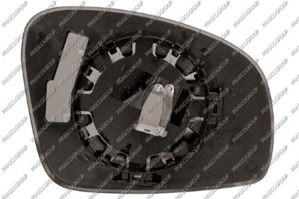 стекло зеркала левое! с кроншт. асферич. с подогр.\ Skoda Fabia 1.2-1.6i/1.4-1.9 SK3247524 PRASCO GROUP