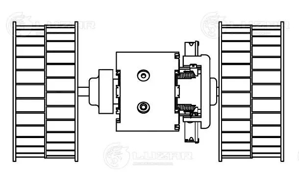 Мотор отопителя MAN MERCEDES VOLVO с крыльчаткой LUZAR LFH 1009 LUZAR