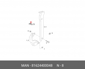 Хомутик для шланга L/R 17,34,39,44,45,49 81624400048 MAN