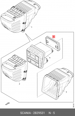 Фильтр воздушный Скания 6 2829531 SCANIA