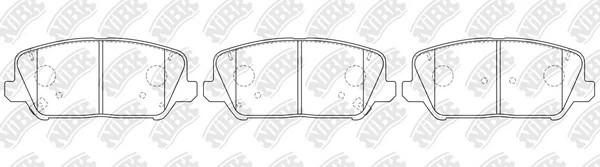 Колодки тормозные HYUNDAI i40 KIA Optima,Ceed (12-) передние (4шт.) NIBK PN0739 NIBK