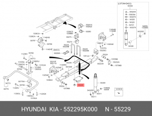 гайка стремянки рессоры !задняя М12 \Hyundai HD72/78 552295K000 HYUNDAI