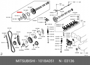 1018A051 Шестерня распредвала 1018A051 MITSUBISHI