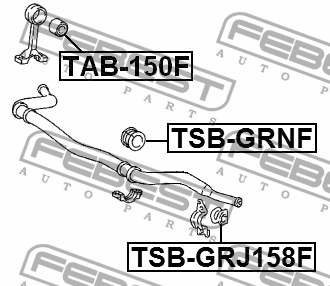 Втулка стабилизатора передн D43 TOYOTA LAND CRUISER PRADO 150 2009- TSB-GRNF TSB-GRNF FEBEST