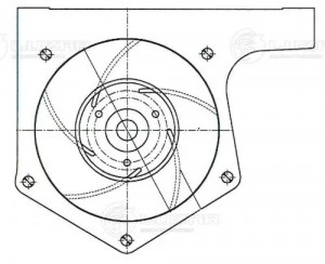 Насос водяной КАМАЗ 54901 LUZAR LWP 0791 LUZAR