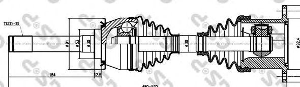 Вал приводной 266002 266002 GS P