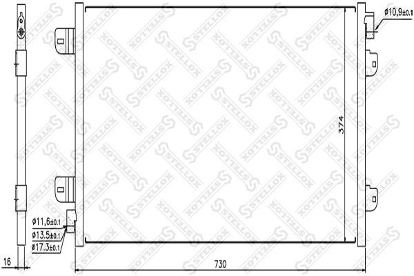 NS94659=RT5342 [7701057122] !радиатор конд.\ Renault Master, Nissan Interstar 03 10-45149-SX STELLOX