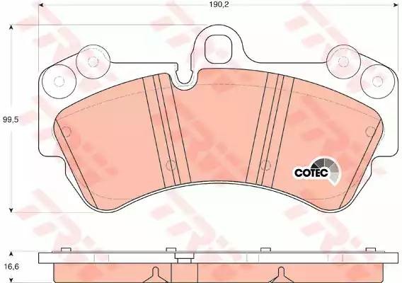 Колодки передние PORSCHE CAYENNE (955), VW TOUAREG (7L_) GDB1547 GDB1547 TRW