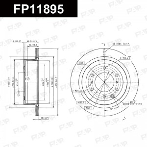 Тормозной диск с покрытием GEOMET FP11895 FP11895 FAP