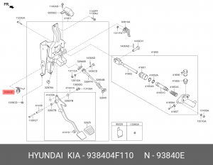 Выключатель концевой HYUNDAI Porter 2 замка зажигания OE 938404F110 HYUNDAI KIA