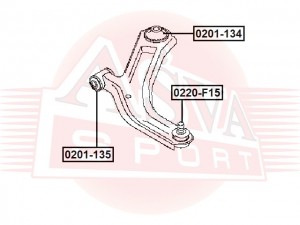 САЙЛЕНБЛОК ПЕРЕДНЕГО РЫЧАГА ПЕРЕДНИЙ ASVA 0201-135 0201-135 ASVA