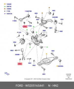 Гайка EXPLORER 11- W520516S441 W520516-S441 FORD