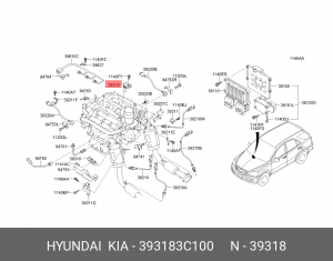 Датчик положения распредвала KIA Sorento (06-) (3.3) OE 393183C100 HYUNDAI KIA