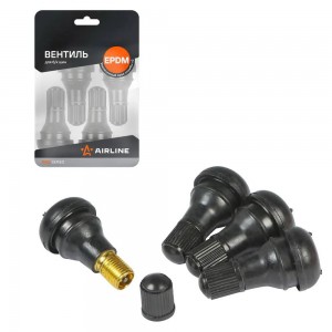 Вентиль для бескамерной шины "AIRLINE" PRO (9TR412, EPDM, резина) 4 шт. ATRV412EPDM01 AIRLINE