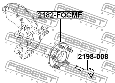 Болт FORD FOCUS C-MAX CAP 2003-2007 2198-008 2198-008 FEBEST