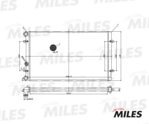 Радиатор (механическая сборка) VAG G4 1.6/1.8/1.9TD A/T 97-06) (NISSENS 652011)  ACRM016 MILES