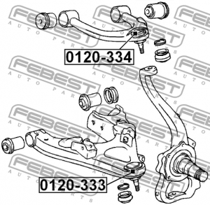 Опора шаровая верхняя TOYOTA LAND CRUISER 100 (HDJ101/UZJ100) 0120-334 0120-334 FEBEST