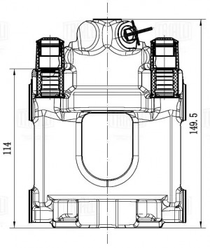 Суппорт торм. BMW X3 E83 (04-) зад. прав. d=42мм (CF 103562) CF103562 TRIALLI