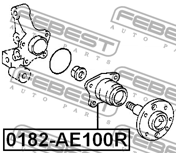 к-кт подшипника ступ. зад.!\ Toyota Corolla 92-00 0182-AE100R FEBEST