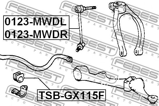 Тяга стабилизатора 0123-MWDR 0123-MWDR FEBEST