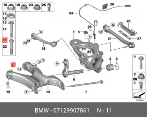 Болт BMW OE 07 12 9 907 861 BMW