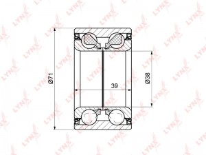 Подшипник ступицы TOYOTA Yaris (99-) передней LYNX WB-1253 LYNXAUTO