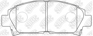 Колодки тормозные TOYOTA Avensis (92-) передние (4шт.) NIBK PN1362 NIBK