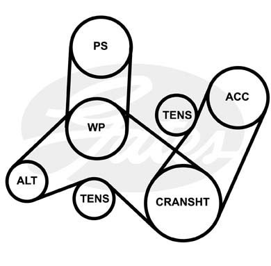 Ремень поликлиновой 4PK960 GATES