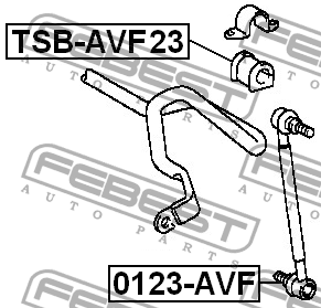 Втулка стабилизатора передняя TOYOTA AVENSIS 2003-2008 TSB-AVF23 TSB-AVF23 FEBEST