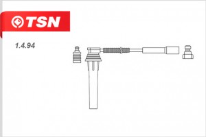 к-кт проводов!\ Crysler PT Cruiser/Voyager 2.0/2.4 00> 1494 TSN