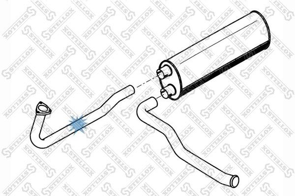 труба глуш.(прием.)!треуг.фланец плечи 600+270+300 3-изг\MAN L2000 6/8/9/10 D082 82-03665-SX STELLOX