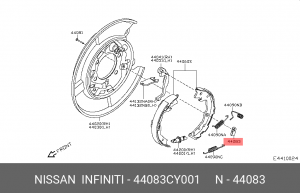 пружина суппорта!\ Nissan 44083CY001 NISSAN