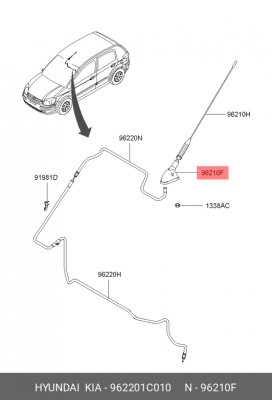 HYUNDAI GETZ (2002>) 962201C010 HYUNDAI KIA