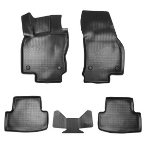 Коврик салона SKODA Karoq (17-) полиуретан черный (4 предм.) NORPLAST NPA11-C81-220-2 NORPLAST