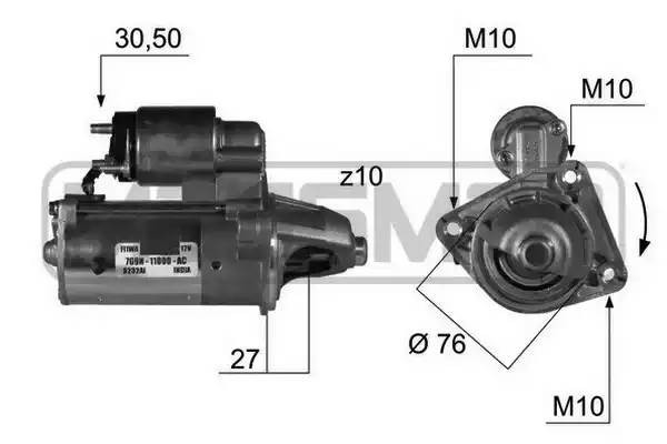 Стартер FORD FOCUS II/III MONDEO IV 1.6/2.0TDCi 220420 220420 ERA