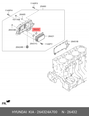Сальник 26432-4A700 264324A700 HYUNDAI KIA