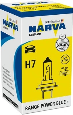 Лампа 12V H7 55W PX26d +50% Range Power Blue+ NARVA 48638 3000 NARVA