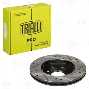 Диск торм. Chevrolet Aveo T200 (02-)/T255 (08-)/Spark (05-) перед.d=236 (перф/сл DF 1749S TRIALLI