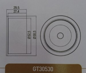 Ролик ГРМ CHEVROLET Lacetti (03-) (1.8) обводной GMB GT30530 GMB