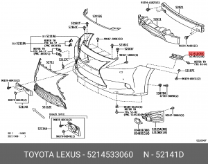 Кронштейн бампера 52145-33060 52145-33060 TOYOTA