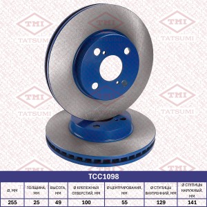 Диск тормозной передний вентилируемый TOYOTA Corolla 02- TCC1098 TCC1098 TATSUMI