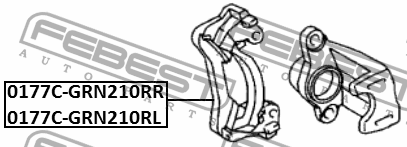 Скоба суппорта задн левая TOYOTA LAND CRUISER PRADO 120 2002-2009 0177C-GRN210RL 0177C-GRN210RL FEBEST