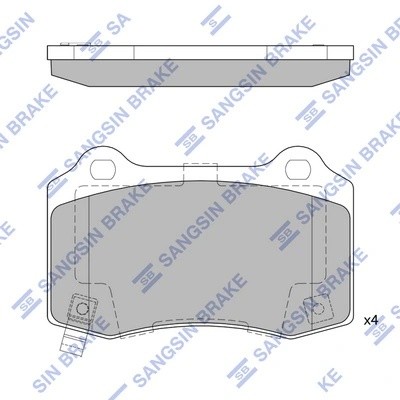 Колодки задние CHRYSLER 300C 04-12, JEEP GRAND CHEROKEE 05- SP4296 SP4296 SANGSIN