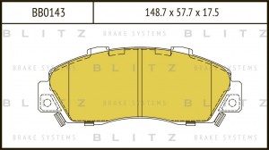 Колодки тормозные дисковые передние HONDA Accord/Legend/Prelude 93- BB0143 BB0143 BLITZ