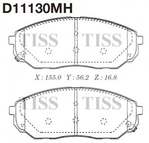 Колодки тормозные диск. с антискрипн.пласт. D11130MH D11130MH MK KASHIYAMA