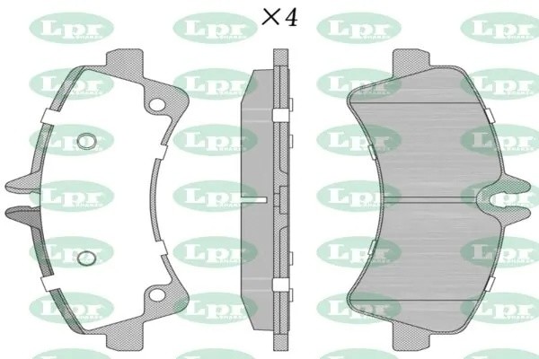 Комплект тормозных колодок 05P1294 05P1294 LPR