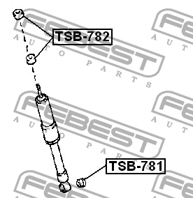 Втулка задн амортизатора TOYOTA LAND CRUISER 80 FZJ80/HDJ81/HZJ80 1990-2001 TSB- TSB-782 FEBEST