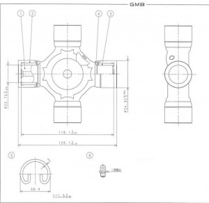 Крестовина HYUNDAI AeroTown дв.D6BR вала карданного GMB G5155X GMB