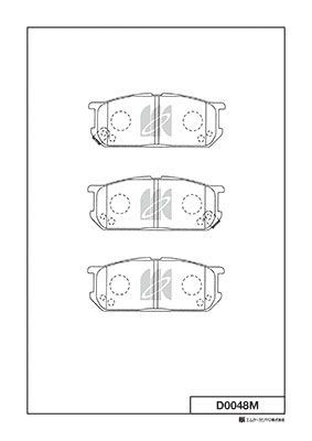 D0048M колодки дисковые передние!\ Mitsubishi Lancer/Colt 1.3-1.8 89-92 D0048M MK KASHIYAMA